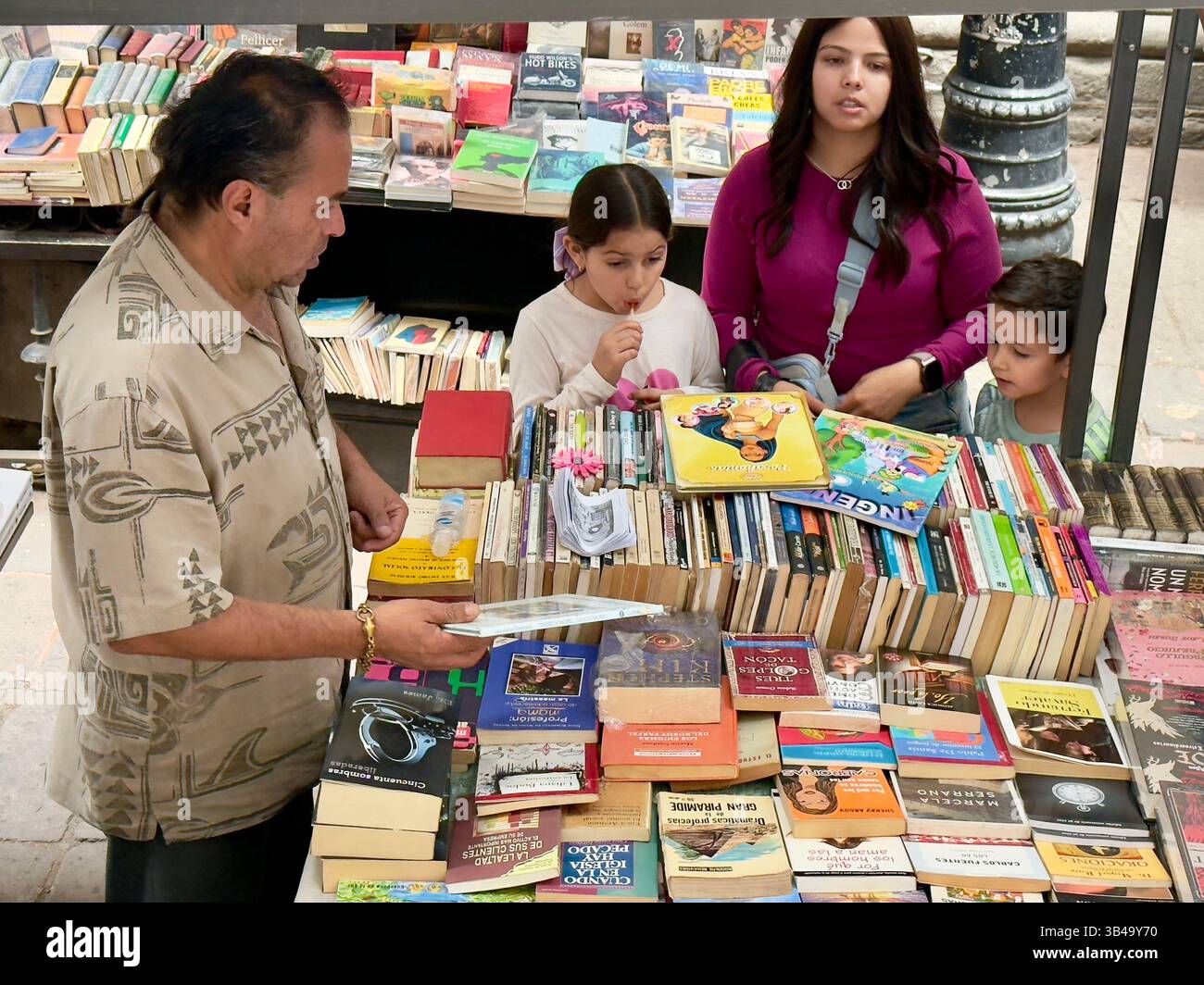 Libraire d'occasion dans le centre historique, Mexico, Mexique Banque D'Images