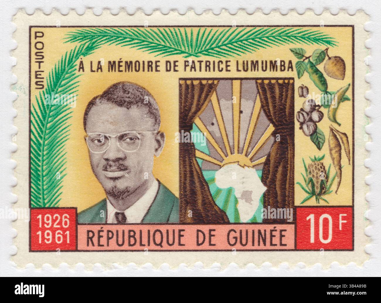 GUIN E 1962 F vrier 2013 Timbre poste Multicolore 10 Francs guin-e-1962-f-vrier-2013-timbre-poste-multicolore-10-francs