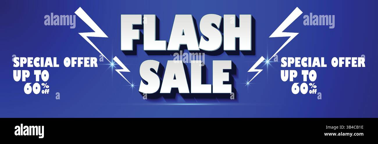 Flyer de vente flash pour votre conception, peut être utilisé dans le flyer de marché de vente en ligne, la promotion de produit, la publicité, l'annonce de réduction, facilement modifiable Illustration de Vecteur