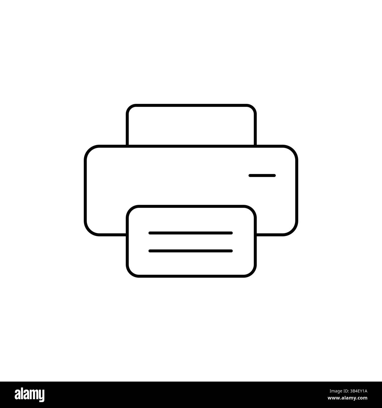 Illustration vectorielle d'icône de ligne d'imprimante sur fond blanc Illustration de Vecteur