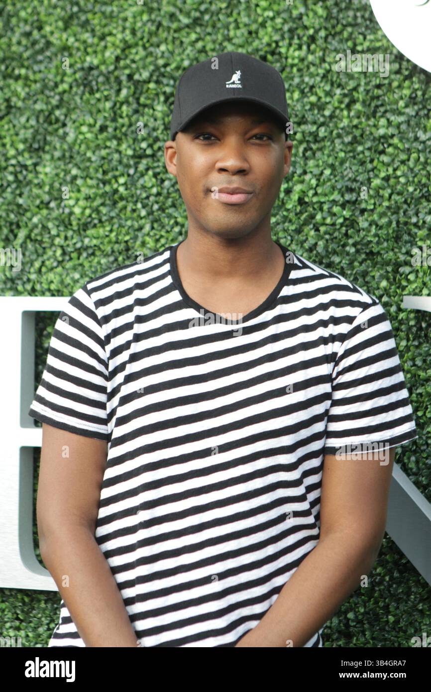 4 septembre 2015 - New York, New York, États-Unis - COREY HAWKINS star de ''Straight Outta Compton'' au Tennis US Open Day 5 au stade Arthur Ashe 9-4-2015. 2015 (crédit image : © John Barrett/Globe photos via ZUMA Wire) Banque D'Images