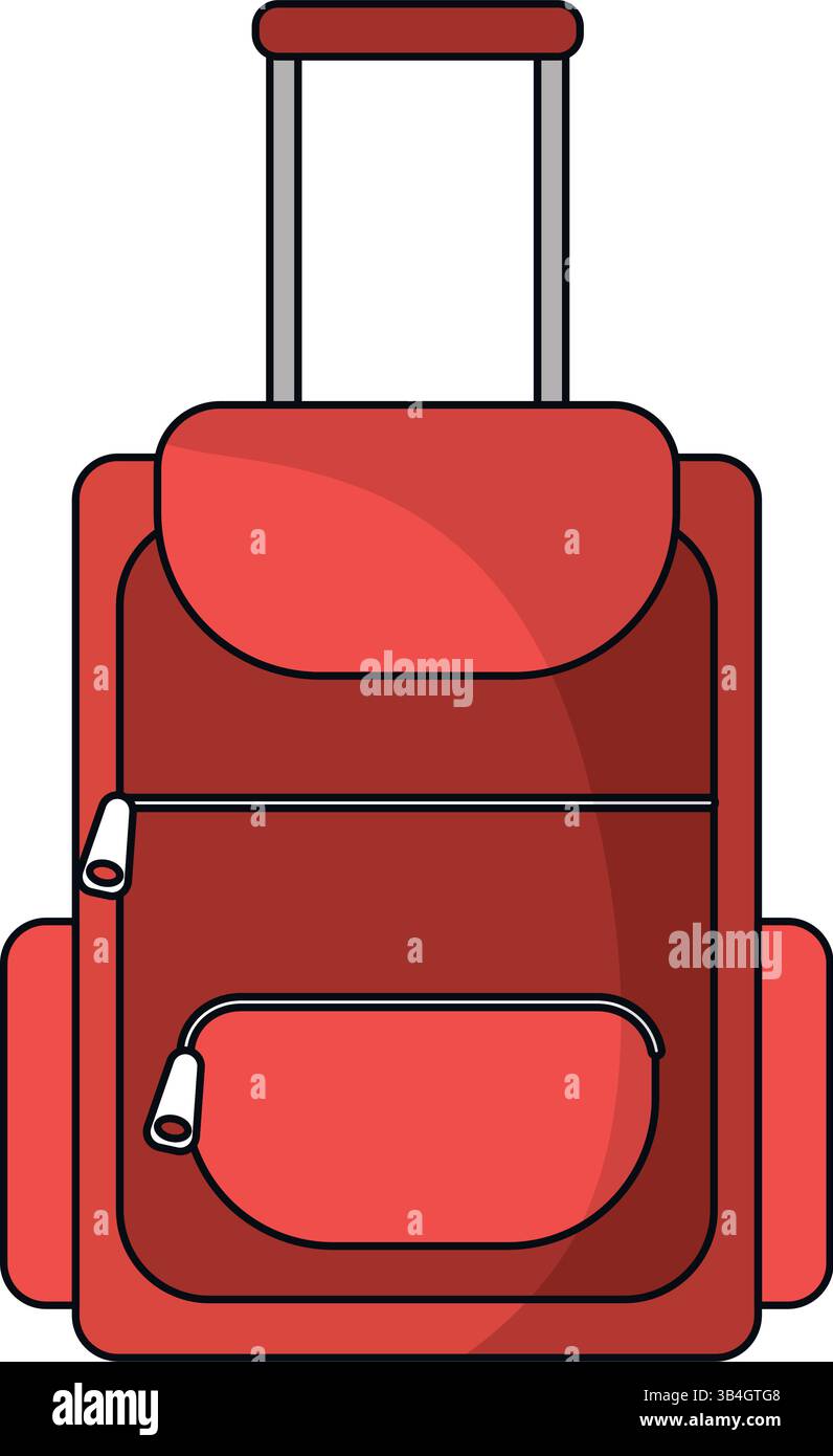 Sac de voyage en cuir coloré. Illustration vectorielle Illustration de Vecteur