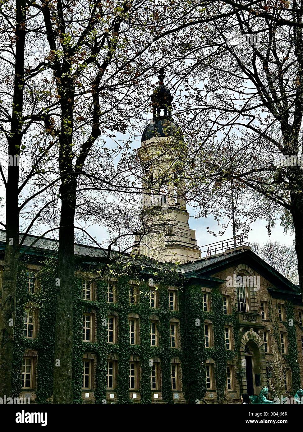 Bâtiment Princeton couvert de vignes - Image de stock capturée avec un smartphone