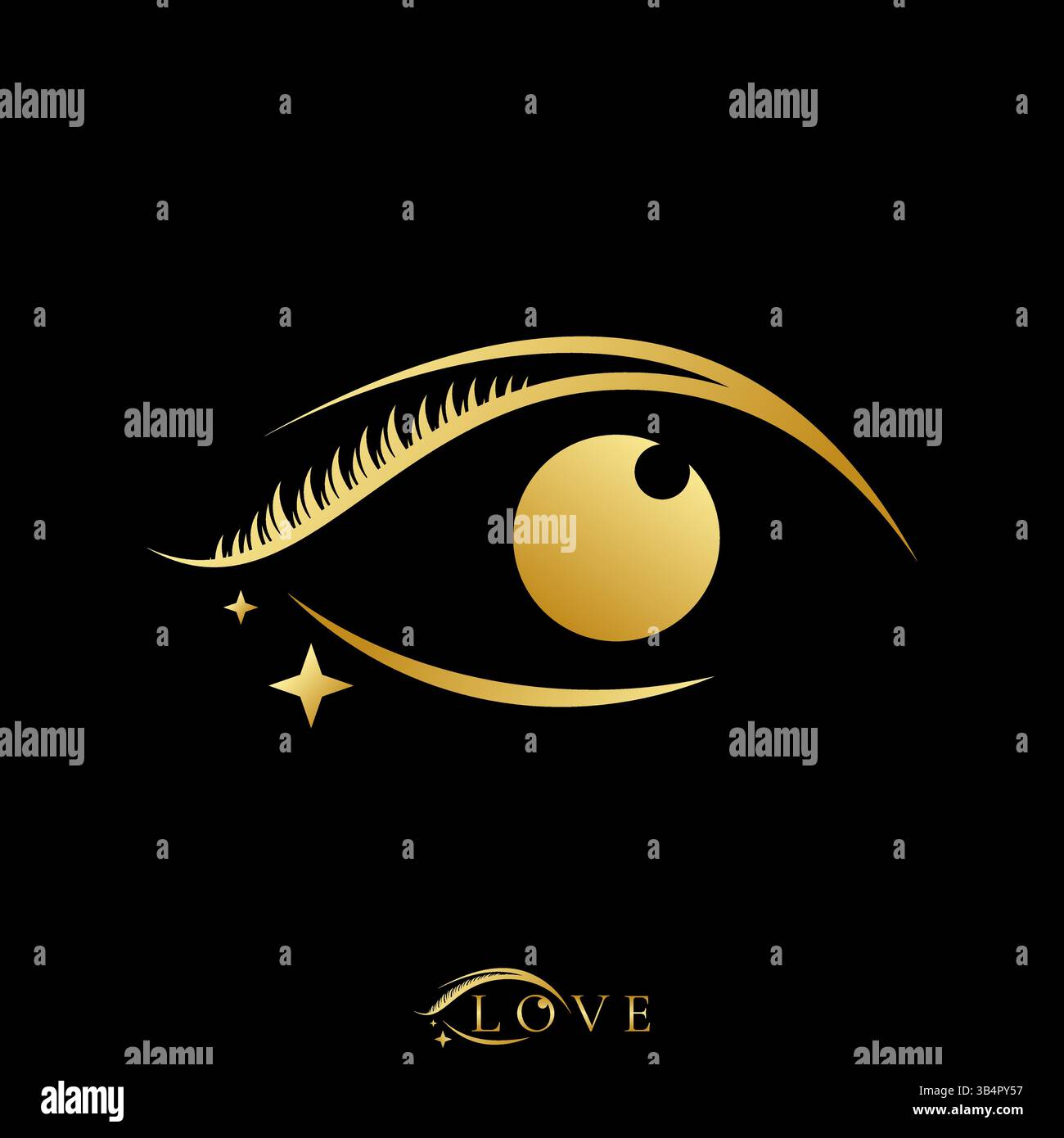 Conception de logo concept graphique créatif premium vecteur image stock haut de gamme vente abstarct vision oeil propre étoile optique montre visuelle belle vue clinique d'art Illustration de Vecteur