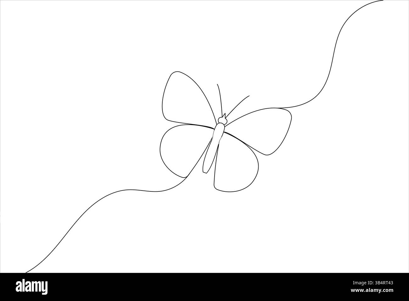 Minimalist Butterfly Line Art – simple Vector Outline Vector illustration Design Illustration de Vecteur