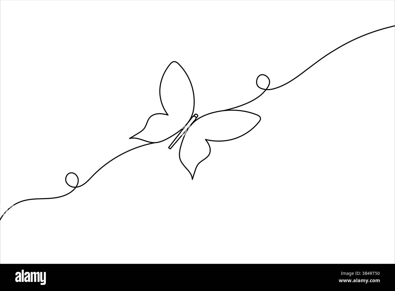 Minimalist Butterfly Line Art – simple Vector Outline Vector illustration Design Illustration de Vecteur