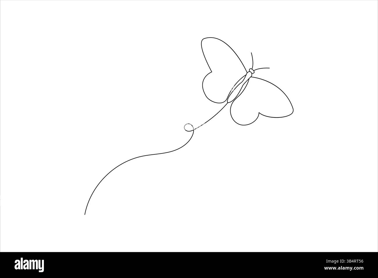 Minimalist Butterfly Line Art – simple Vector Outline Vector illustration Design Illustration de Vecteur