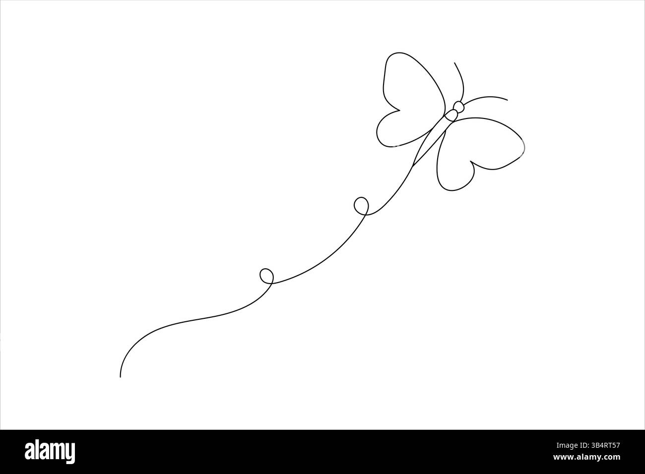 Minimalist Butterfly Line Art – simple Vector Outline Vector illustration Design Illustration de Vecteur