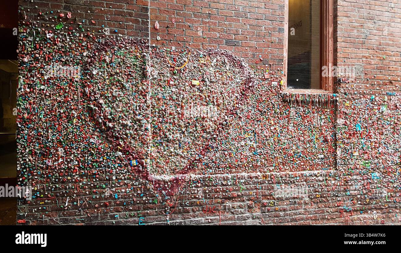 Mur de gomme Banque D'Images