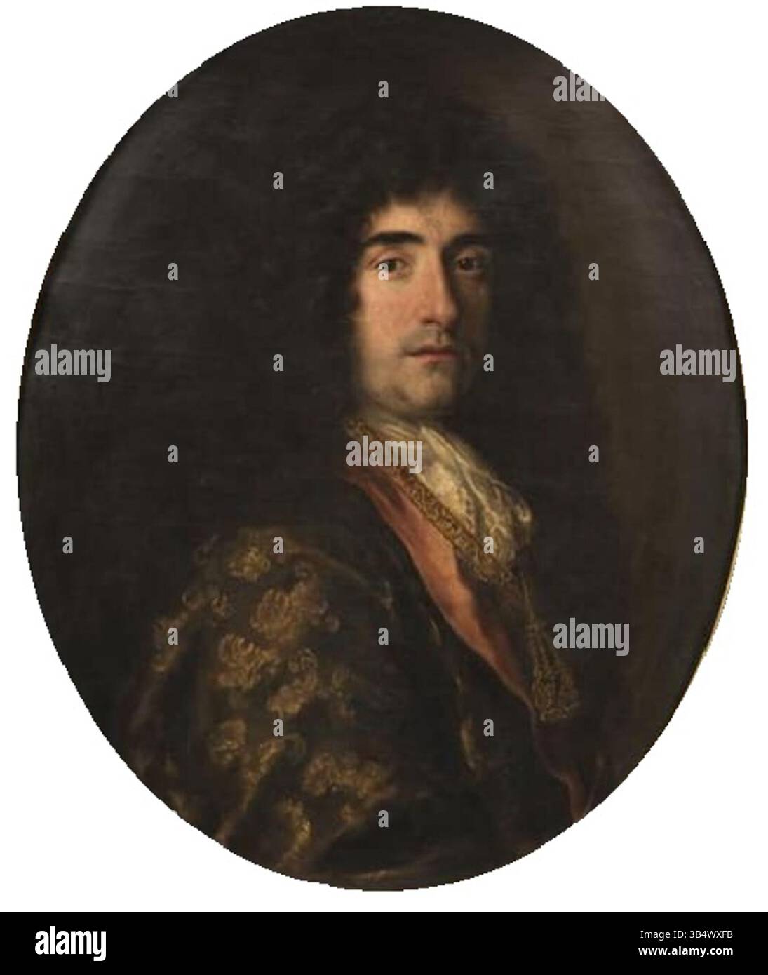 Ce portrait du XVIIIe siècle représente Giuseppe Gaetano Giacinto Carron di San Tommaso, un éminent homme d'État et diplomate italien. La peinture capture sa posture et sa tenue dignes, reflétant son statut social élevé et son rôle politique au cours de la période. Banque D'Images