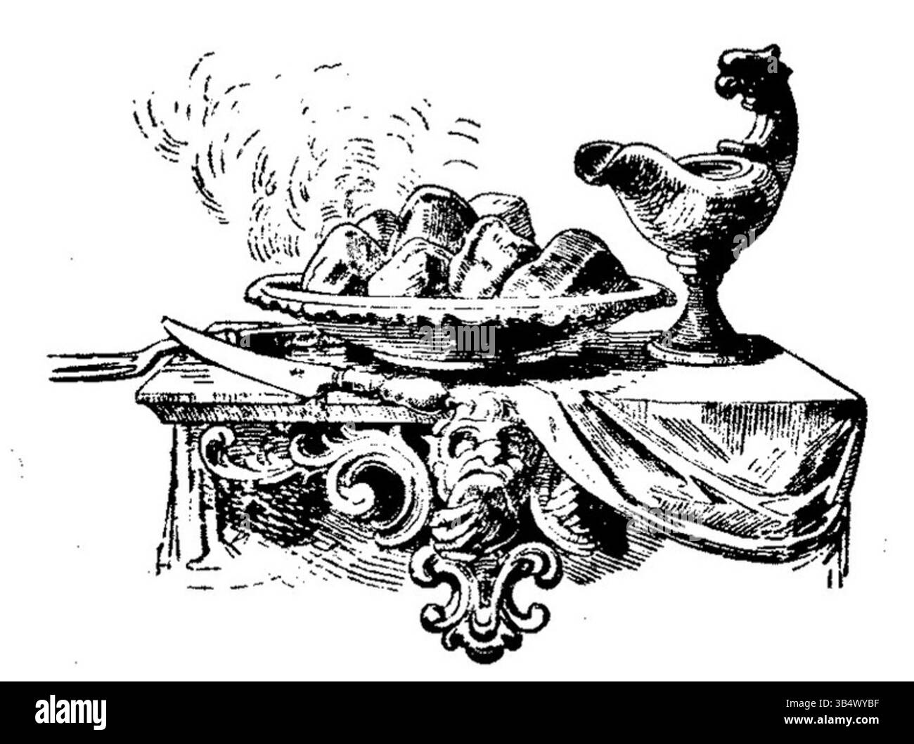 Cette illustration de 1846 par Carl Stauber est tirée de *Fliegende Blätter* (volume 2, numéro 38, page 110), une publication satirique allemande connue pour son commentaire social à travers compris Banque D'Images