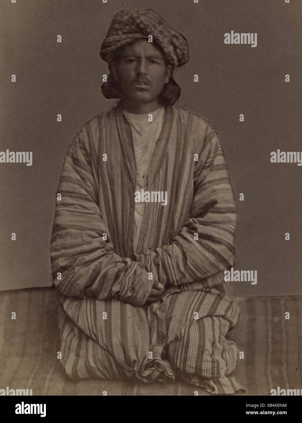 Cette œuvre du milieu du XIXe siècle d'Aleksandr L. Kun présente une représentation ethnographique des nationalités afghanes dans le kraï du Turkestan, mettant en valeur la diversité de la région. Banque D'Images