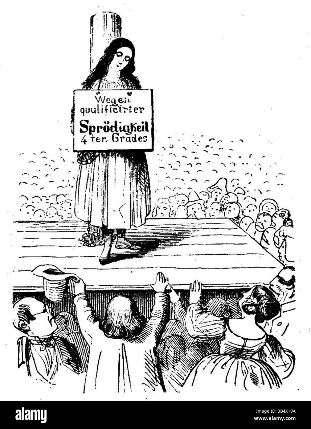 Illustration tirée de *Fliegende Blätter* (vol. 2, numéro 34, 1846), représentant une scène satirique typique de cette période. L’ouvrage souligne l’engagement de la revue à offrir un commentaire social à travers l’humour et l’art, caractéristique de la presse satirique allemande du XIXe siècle. Banque D'Images Illustration tirée de *Fliegende Blätter* (vol. 2, numéro 34, 1846), représentant une scène satirique typique de cette période. L’ouvrage souligne l’engagement de la revue à offrir un commentaire social à travers l’humour et l’art, caractéristique de la presse satirique allemande du XIXe siècle. Banque D'Images