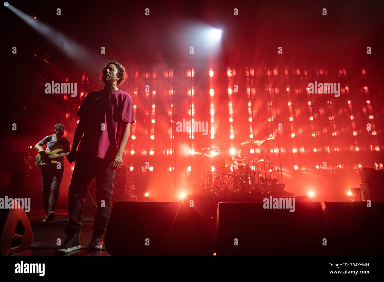 11 juillet 2022, Chicago, Illinois, États-Unis : TIM COMMERFORD, ZACK DE LA ROCHA et BRAD WILK de Rage Against the machine lors de la tournée des annonces de service public au United Center à Chicago, Illinois (crédit image : © Daniel DeSlover/ZUMA Press Wire) Banque D'Images 11 juillet 2022, Chicago, Illinois, États-Unis : TIM COMMERFORD, ZACK DE LA ROCHA et BRAD WILK de Rage Against the machine lors de la tournée des annonces de service public au United Center à Chicago, Illinois (crédit image : © Daniel DeSlover/ZUMA Press Wire) Banque D'Images