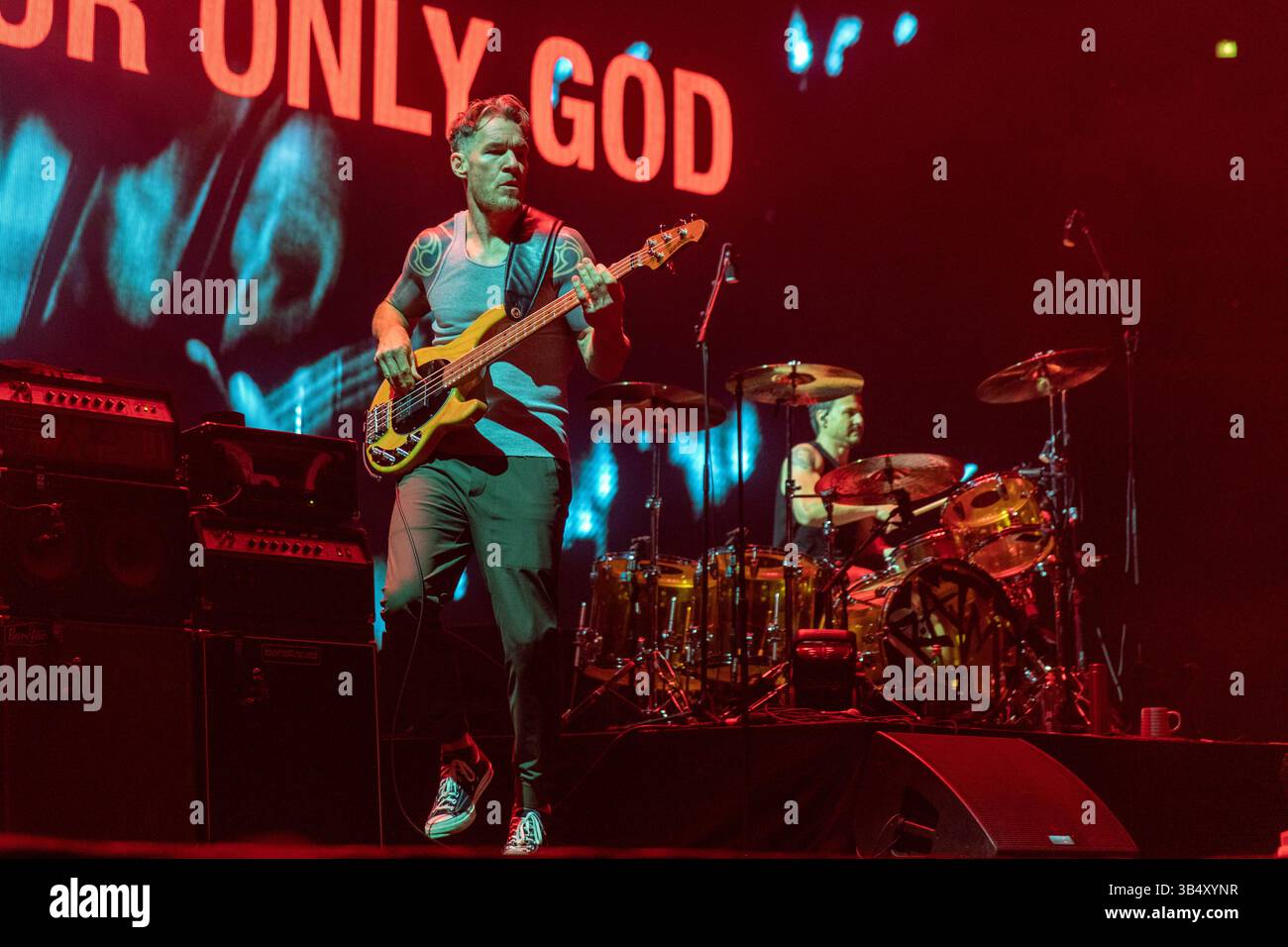 11 juillet 2022, Chicago, Illinois, États-Unis : TIM COMMERFORD et BRAD WILK de Rage Against the machine lors de la tournée des annonces de service public au United Center à Chicago, Illinois (crédit image : © Daniel DeSlover/ZUMA Press Wire) Banque D'Images 11 juillet 2022, Chicago, Illinois, États-Unis : TIM COMMERFORD et BRAD WILK de Rage Against the machine lors de la tournée des annonces de service public au United Center à Chicago, Illinois (crédit image : © Daniel DeSlover/ZUMA Press Wire) Banque D'Images