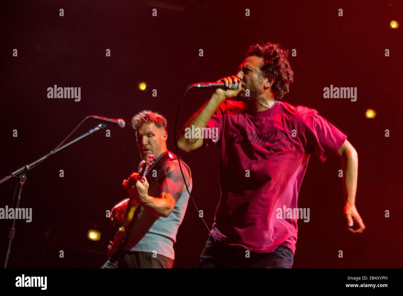 11 juillet 2022, Chicago, Illinois, États-Unis : TIM COMMERFORD et ZACK DE LA ROCHA DE Rage Against the machine lors de la tournée d’annonce de service public au United Center à Chicago, Illinois (crédit image : © Daniel DeSlover/ZUMA Press Wire) Banque D'Images 11 juillet 2022, Chicago, Illinois, États-Unis : TIM COMMERFORD et ZACK DE LA ROCHA DE Rage Against the machine lors de la tournée d’annonce de service public au United Center à Chicago, Illinois (crédit image : © Daniel DeSlover/ZUMA Press Wire) Banque D'Images