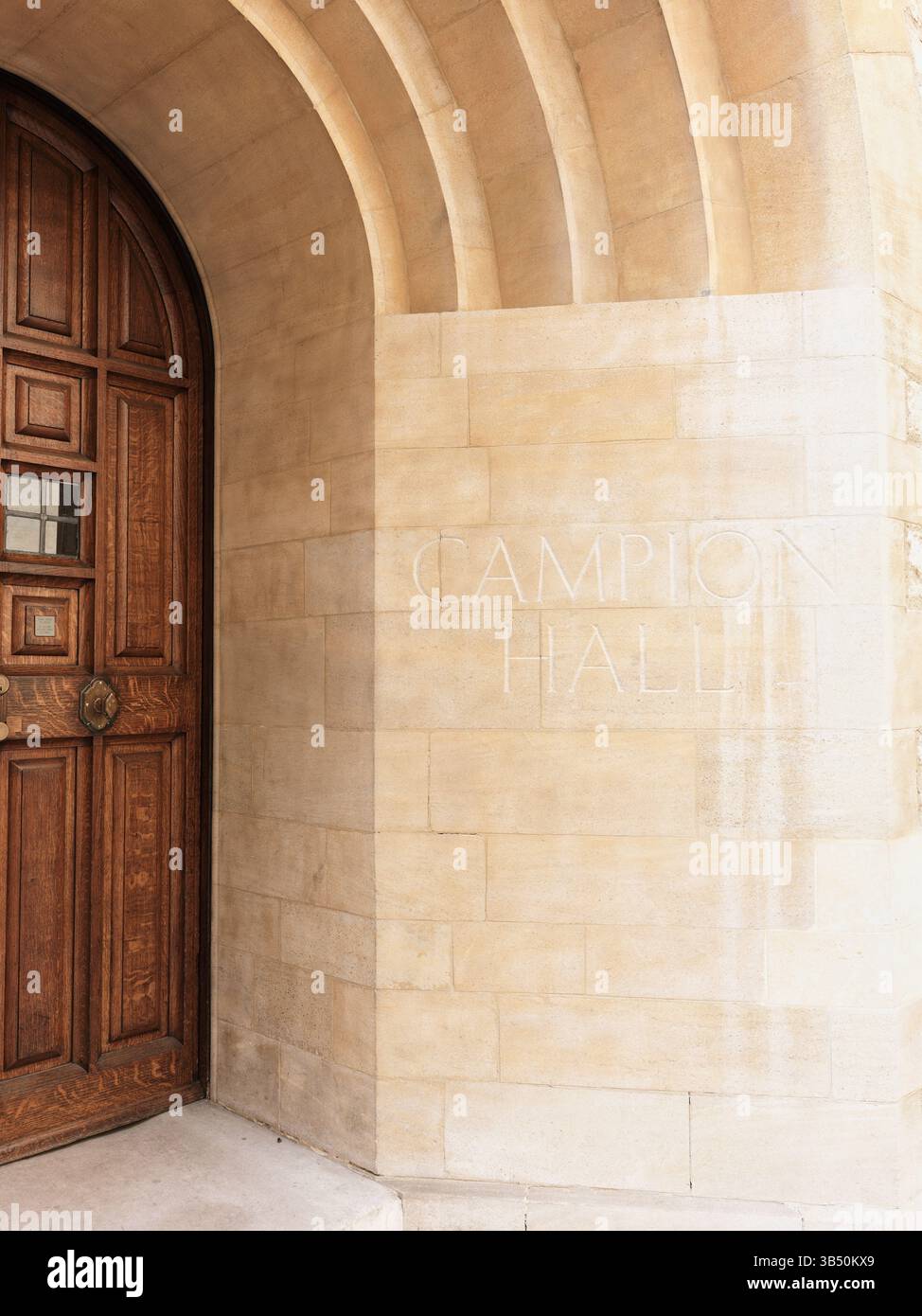 Campion Hall, une salle privée gérée par l'ordre jésuite des prêtres et des frères, à l'Université d'Oxford, en Angleterre. Banque D'Images