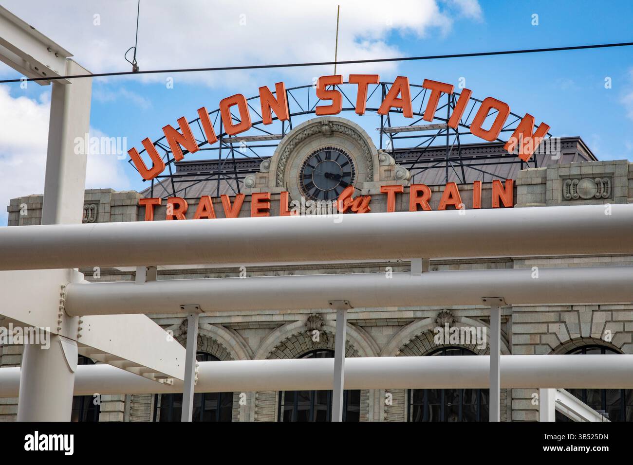 Denver, Colorado - Denver Union Station, un terminal pour les trains Amtrak longue distance et les trains locaux exploités par le Regional Transportation Dist Banque D'Images