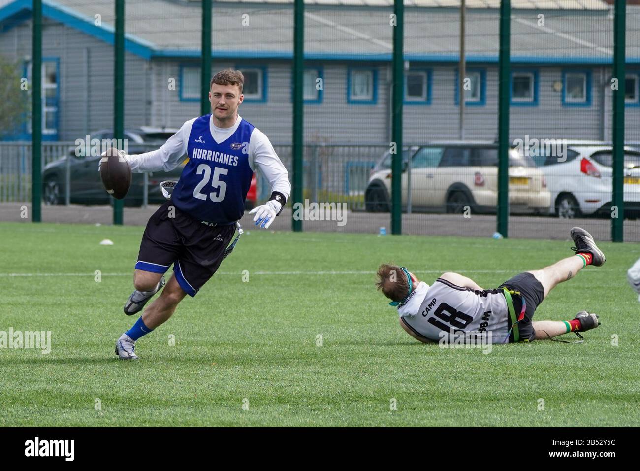 Drapeau football, British Southern Premiership, Cardiff Banque D'Images