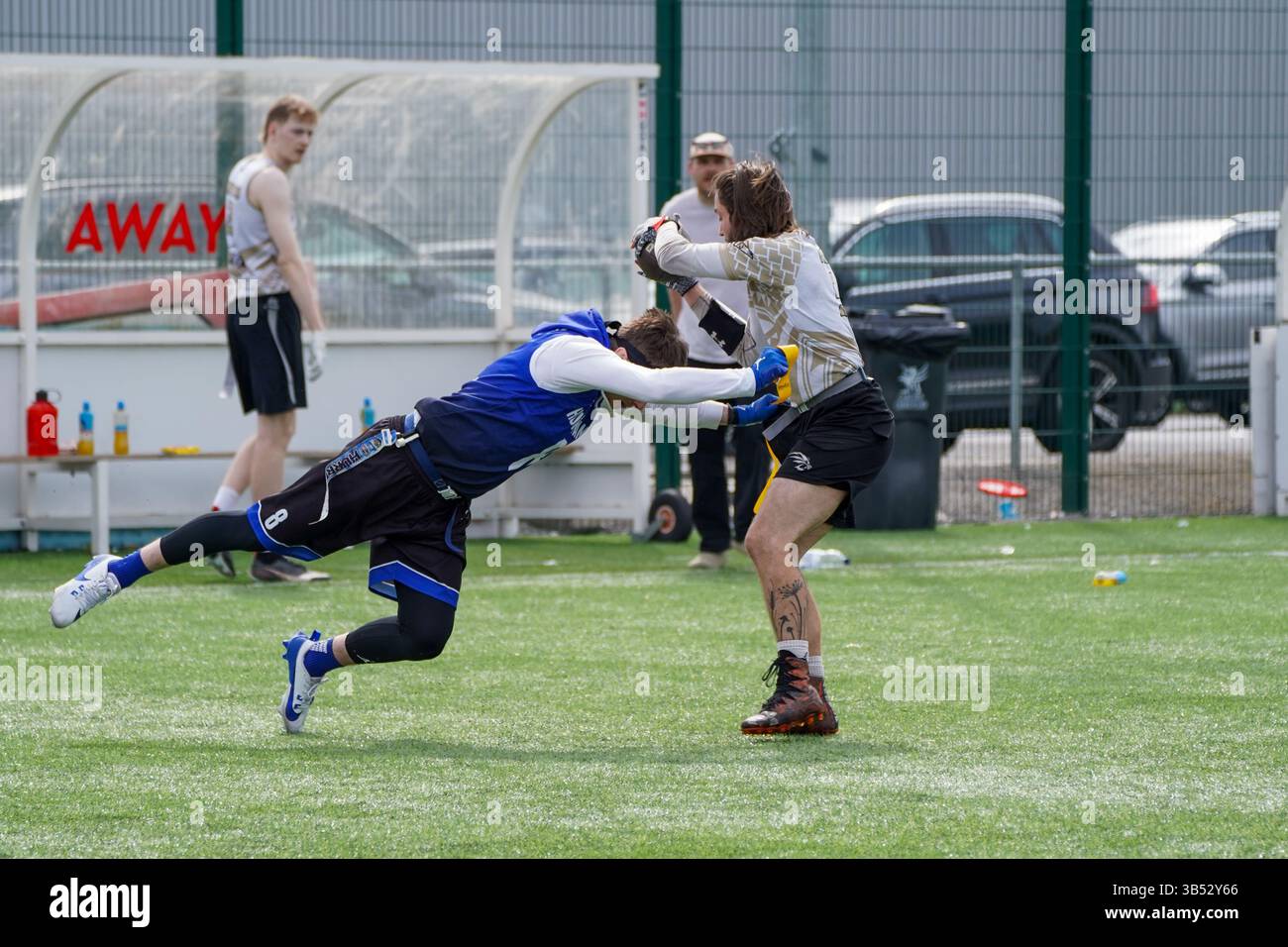 Drapeau football, British Southern Premiership, Cardiff Banque D'Images