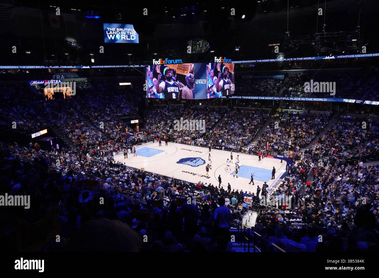 26 avril 2022, Memphis, Tennessee, États-Unis : Forum FedEx pendant les playoffs Memphis Grizzlies NBA à Memphis, Tennessee, 26 avril 2022. (Crédit image : © Karen Focht/ZUMA Press Wire) Banque D'Images