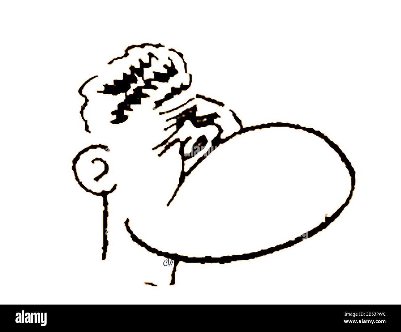 Un dessin animé britannique des années 1950 montrant une caricature de Boxer, Frank Goddard. Percy Frank Goddard (1891-1957) est devenu champion de boxe poids lourds en 1923 ( British Boxing Board of Control ou BBBofC). Il devient plus tard publicain au Cross Inn, Great Bromley, Essex. Son surnom sportif était le Fighting Farmer Banque D'Images