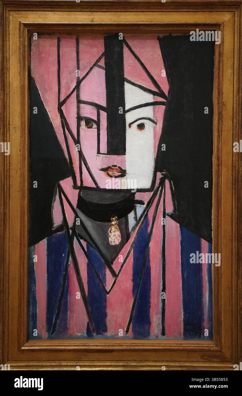 'tête blanche et rose' (tête blanche et rose) est un célèbre portrait peint par Henri Matisse, créé en 1914 Banque D'Images