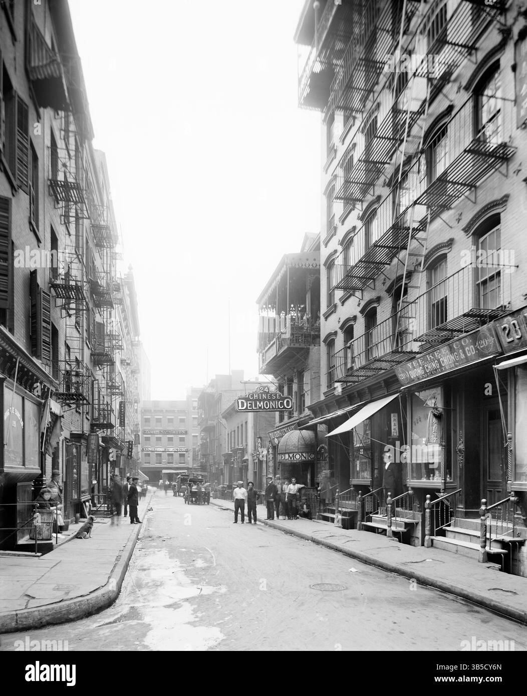 21 mars 2022, New York City, New York, États-Unis : Pell Street, Chinatown, New York City, New York, États-Unis, Detroit Publishing Company, 1900 (crédit image : © JT Vintage/Glasshouse via ZUMA Press Wire) Banque D'Images