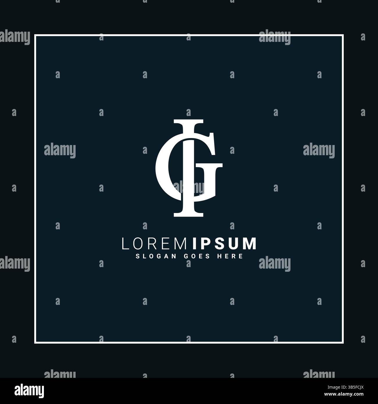 Logo vectoriel initial IG ou GI - modèle élégant de monogramme pour lettre I et G pour votre entreprise Illustration de Vecteur