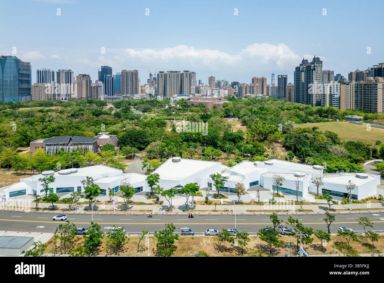 Vue aérienne du Neiwei Arts Center, NWAC situé à Kaohsiung, Taiwan Banque D'Images