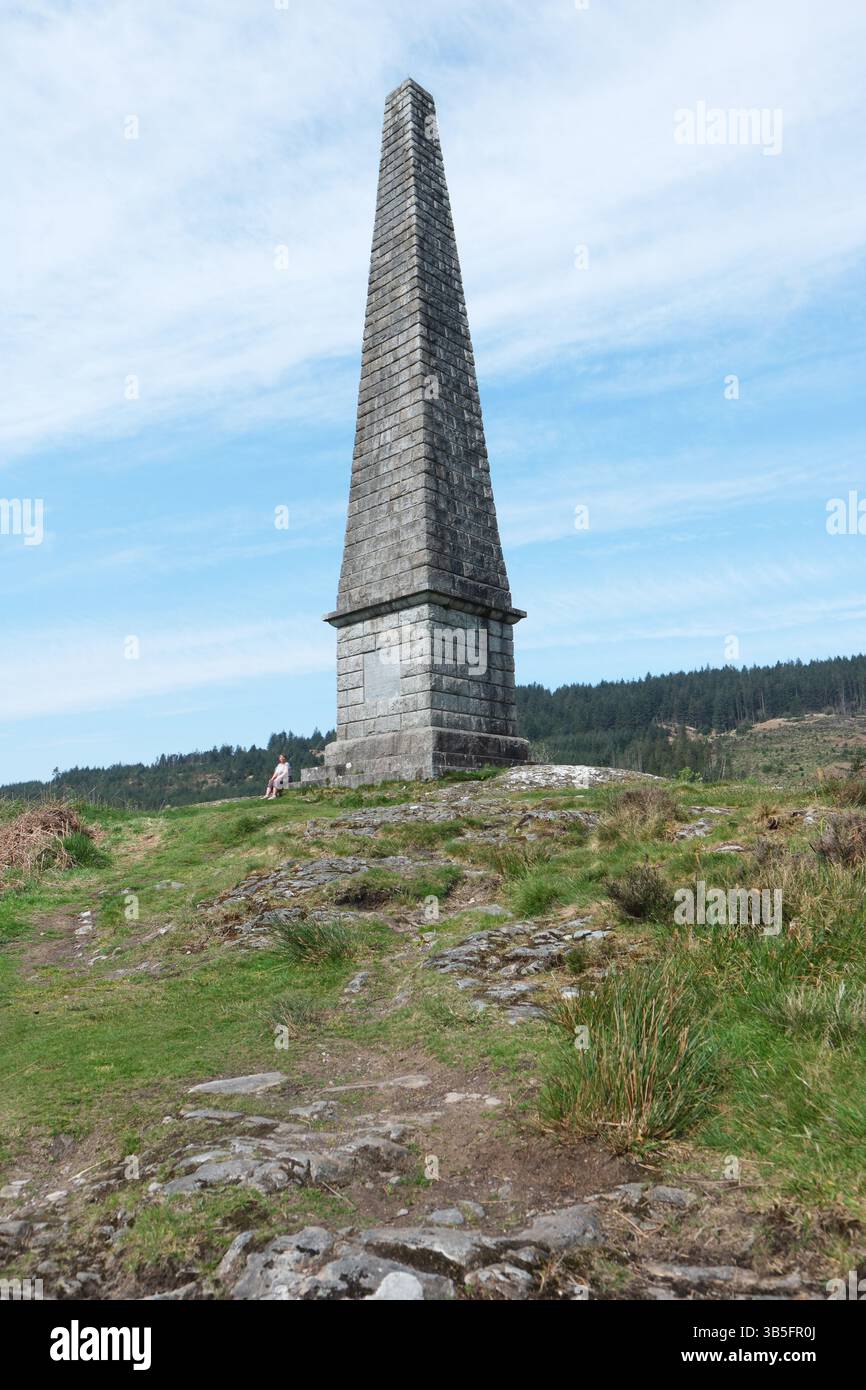 Murray's Monument in the Galloway Hills Scotland UK rend hommage à Alexander Murray, un berger local qui est devenu plus tard professeur - construit en 1835 Banque D'Images