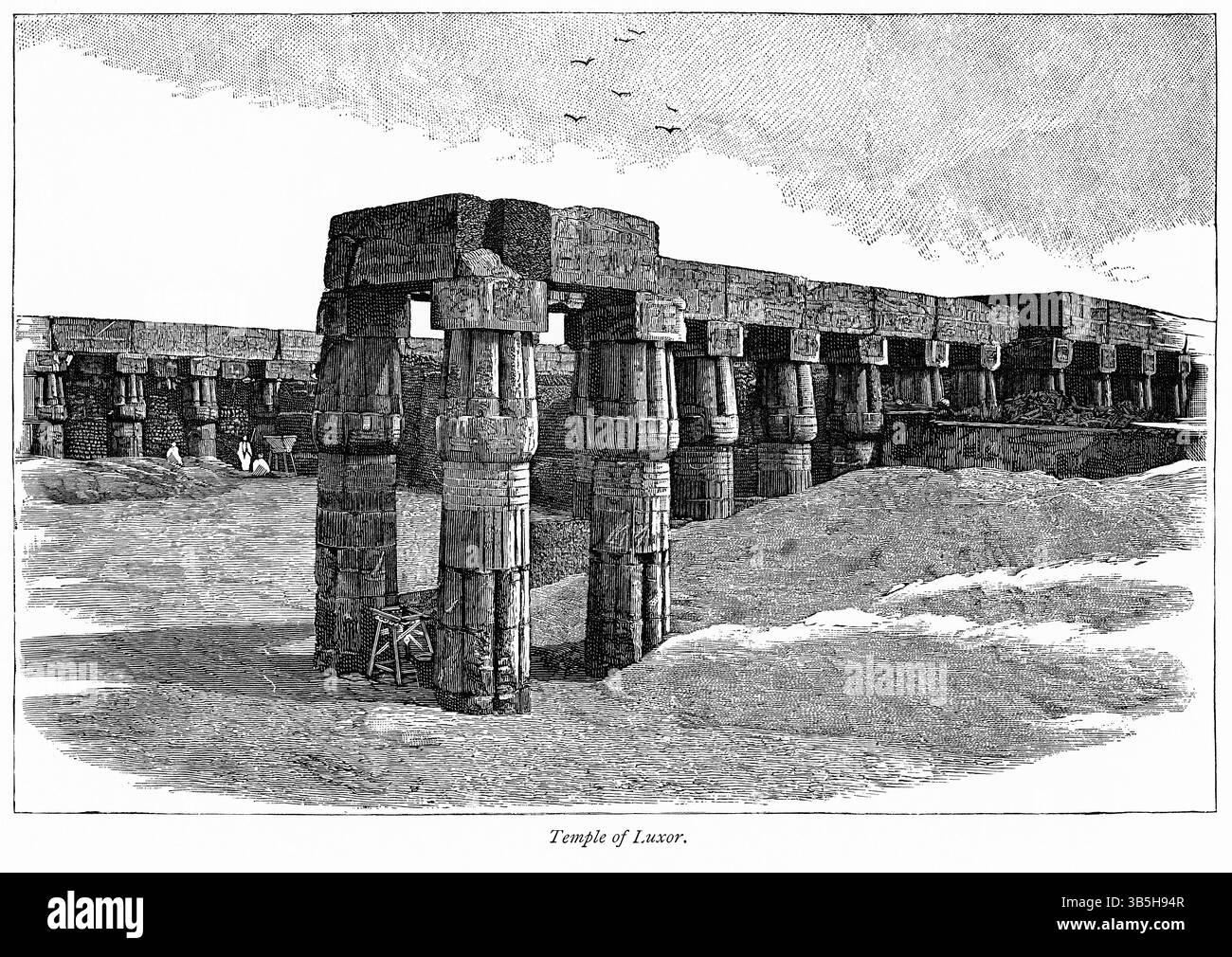 8 janvier 2019, Londres, Angleterre, Royaume-Uni : Temple de Louxor, illustration tirée du Livre, ''From Pharaoh to Fellah'' de C.F. Moberly Bell avec illustrations de Georges Montbard, gravées par Charles Barbant, Wells Gardner, Darton, & Co., Londres, 1888 (crédit image : © JT Vintage/Glasshouse via ZUMA Press Wire) Banque D'Images 8 janvier 2019, Londres, Angleterre, Royaume-Uni : Temple de Louxor, illustration tirée du Livre, ''From Pharaoh to Fellah'' de C.F. Moberly Bell avec illustrations de Georges Montbard, gravées par Charles Barbant, Wells Gardner, Darton, & Co., Londres, 1888 (crédit image : © JT Vintage/Glasshouse via ZUMA Press Wire) Banque D'Images