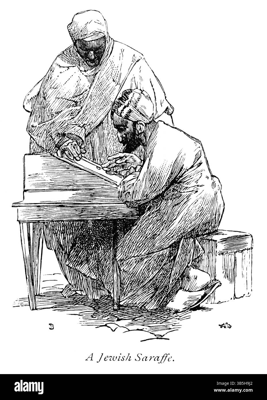 14 avril 2022, Londres, Angleterre, Royaume-Uni : une Saraffe juive, illustration tirée du Livre, ''From Pharaoh to Fellah'' de C.F. Moberly Bell avec illustrations de Georges Montbard, gravées par Charles Barbant, Wells Gardner, Darton, & Co., Londres, 1888 (crédit image : © JT Vintage/Glasshouse via ZUMA Press Wire) Banque D'Images