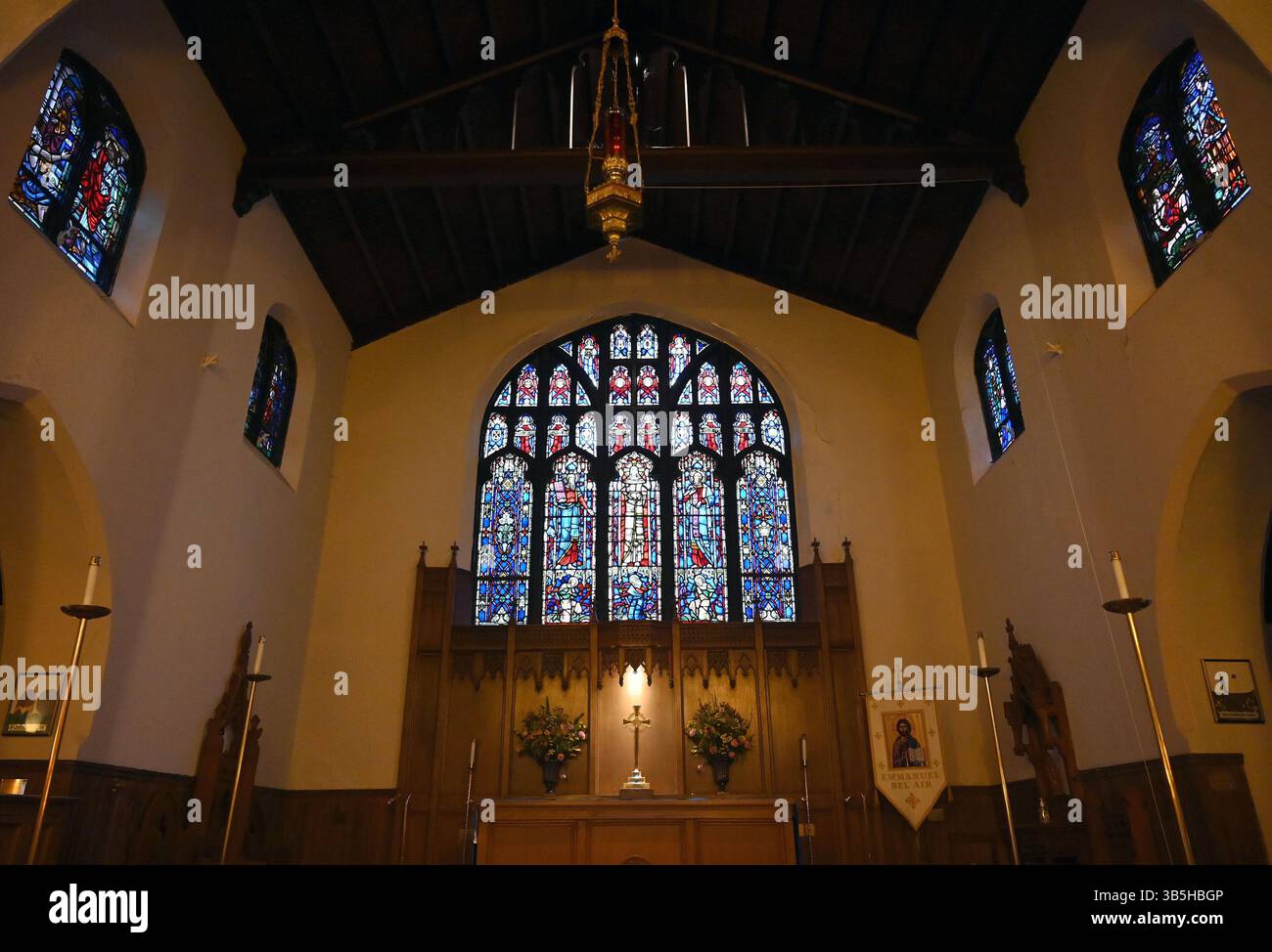 9 septembre 2022 : L’église épiscopale Emmanuel de Bel Air, Maryland, a récemment mis en place le 26e et dernier vitrail dans le sanctuaire, mettant ainsi fin à l’entreprise commencée il y a plus de cent ans. (Crédit image : © Matt Button/The Aegis/Baltimore Sun via ZUMA Press Wire) Banque D'Images