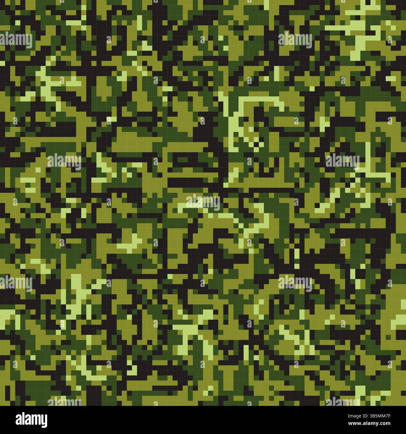 Camouflage de carreaux de pixels numériques à motif sans couture Illustration de Vecteur