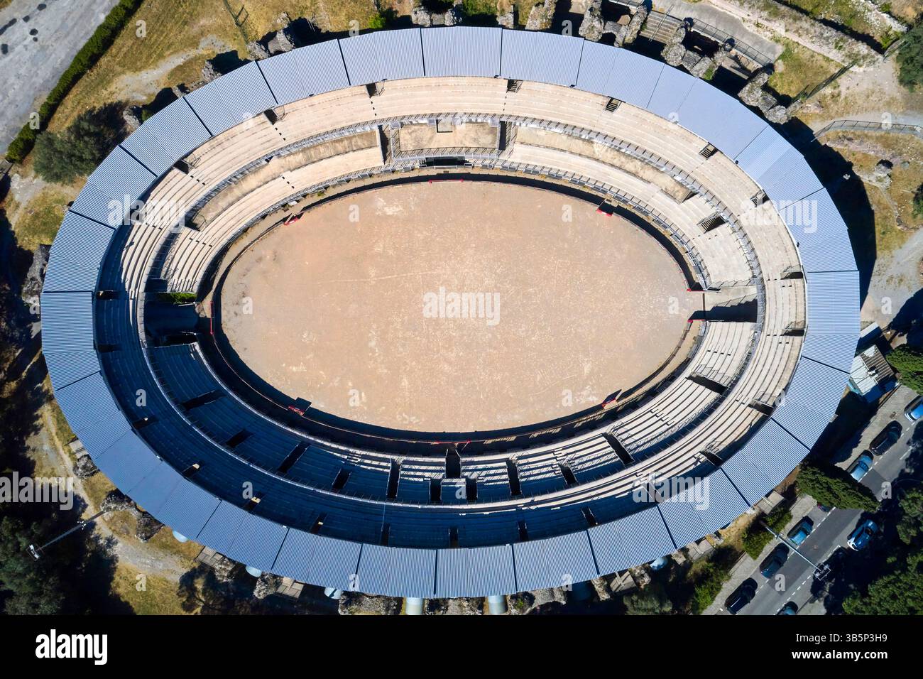 France, Var (83), Fréjus, Forum Julii, Amphithéâtre et Arènes du Ier siècle Banque D'Images
