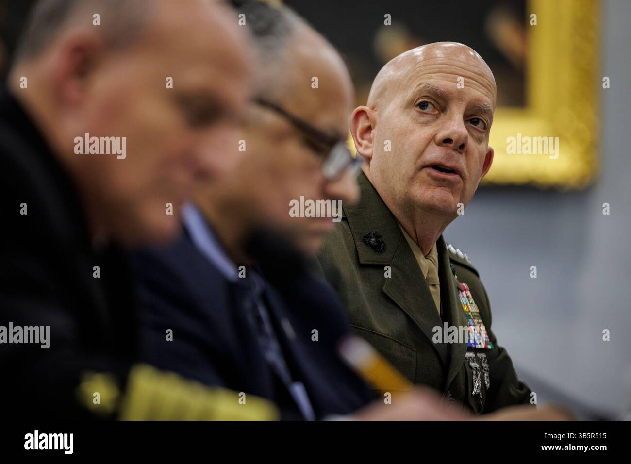 18 mai 2022, Washington, District of Columbia, États-Unis : Gen. David Berger, commandant du corps des Marines, témoigne lors d'une audition de la Commission des crédits de la Chambre sur la défense sur la demande de budget proposée pour l'US Navy et le corps des Marines pour l'exercice 2023 à Washington, DC, le 18 mai 2022 (image crédit : © Samuel Corum/CNP via ZUMA Press Wire) Banque D'Images
