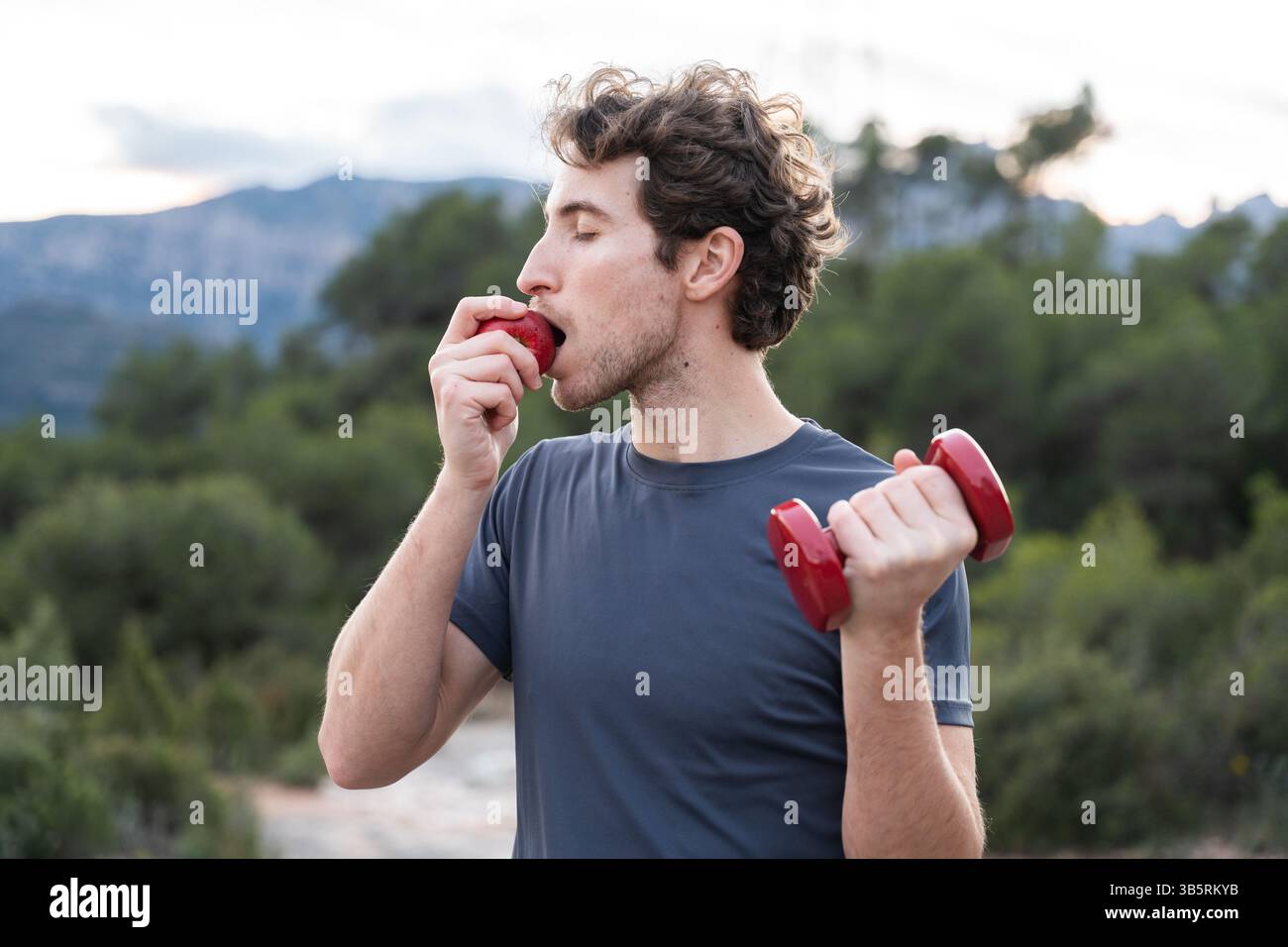 Une alimentation saine et de l'exercice physique pour le bien-être général et la vitalité Banque D'Images