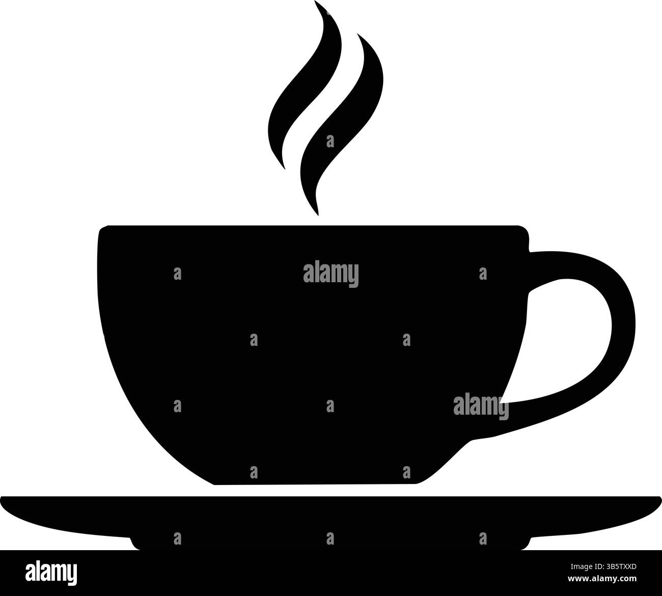 Vecteur de silhouette de tasse à café : Design modifiable noir Illustration de Vecteur