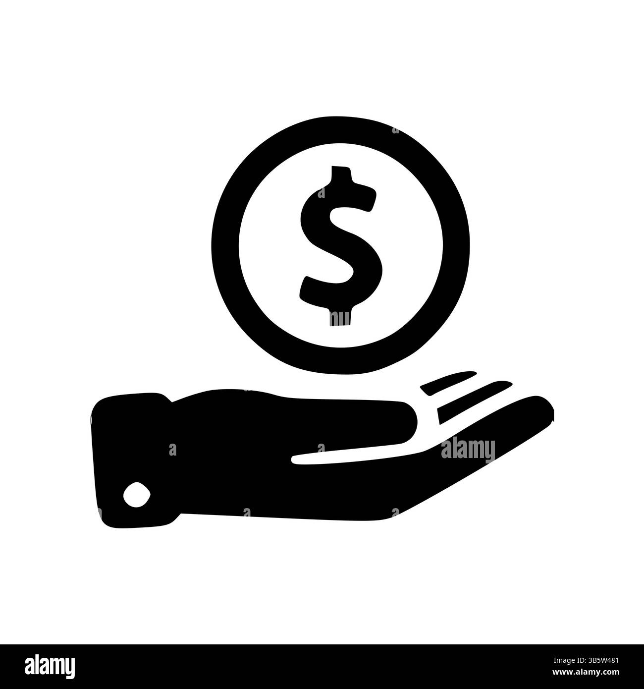 Emblème du dollar : passerelle portable vers l'autonomisation financière Illustration de Vecteur