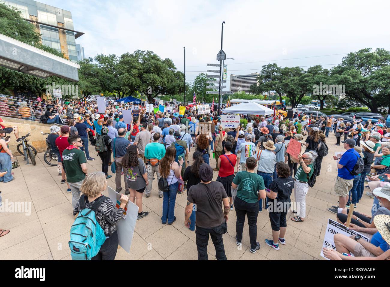 Le 1er mai LAISSE LES manifestants à l'hôtel de ville Austin, Texas le 1er mai 2025. Banque D'Images