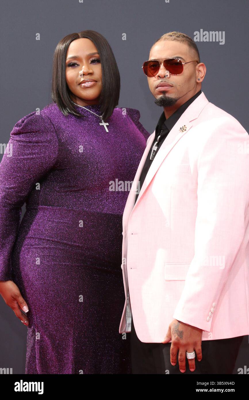 26 juin 2022, Los Angeles, CA, États-Unis : LOS ANGELES - juin 26 : Kelly Price, mari aux BET Awards 2022 au Microsoft Theater le 26 juin 2022 à Los Angeles, CA (image crédit : © Kathy Hutchins via ZUMA Press Wire) Banque D'Images