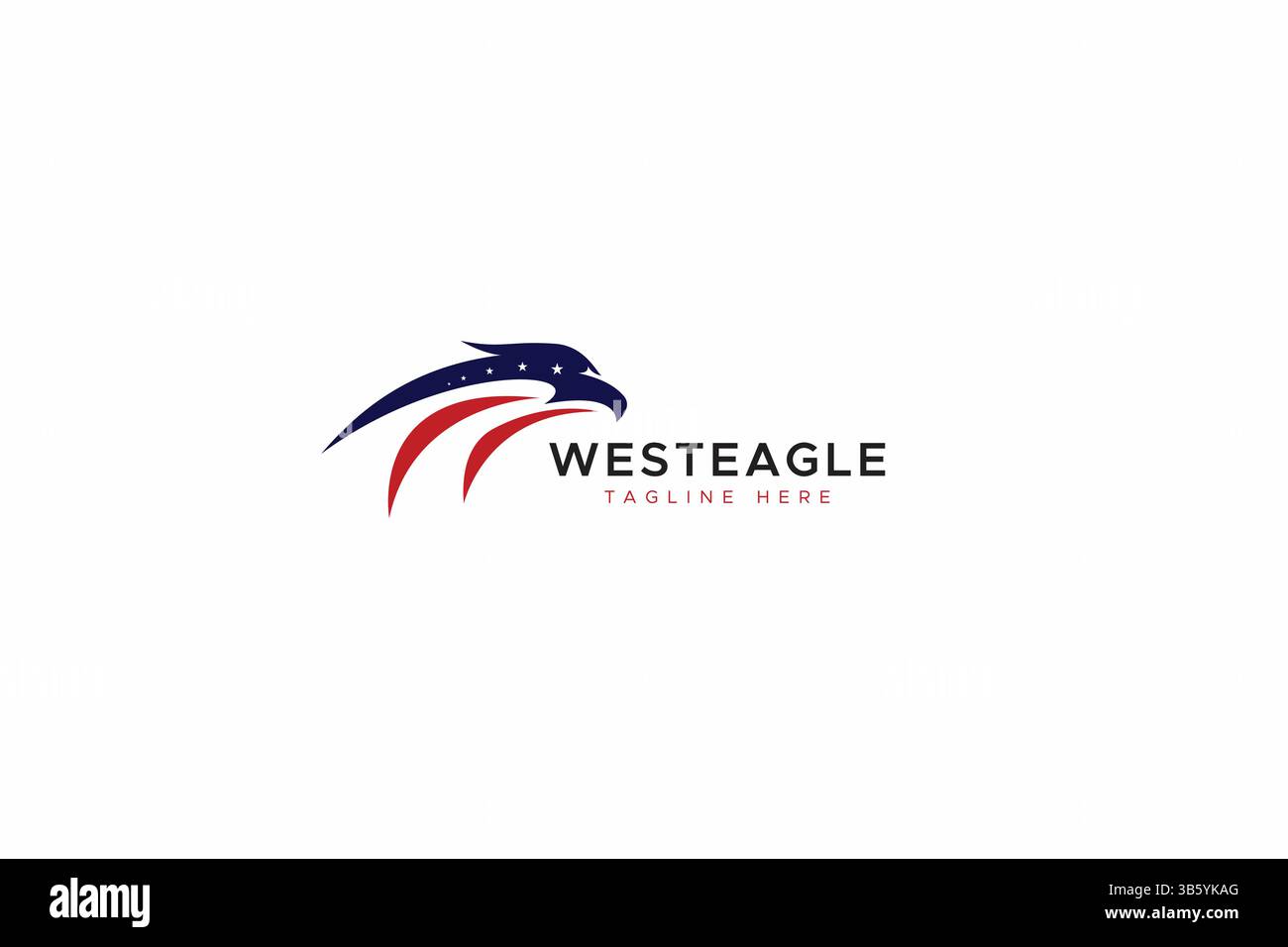 Eagle Head American Flag Color concept Abstract Business Company logo Illustration de Vecteur