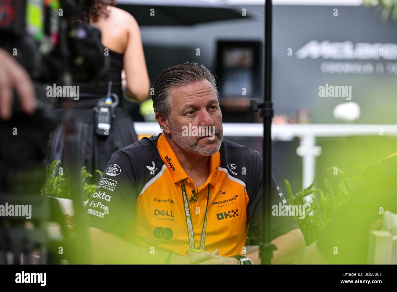 Miami, États-Unis. 2 mai 2025. Zak Brown, PDG de l'écurie McLaren F1 Team, lors du Grand Prix de formule 1 Crypto.Com de Miami 2025. Crédit : Alessio Morgese / Emage / Alamy Live news Banque D'Images
