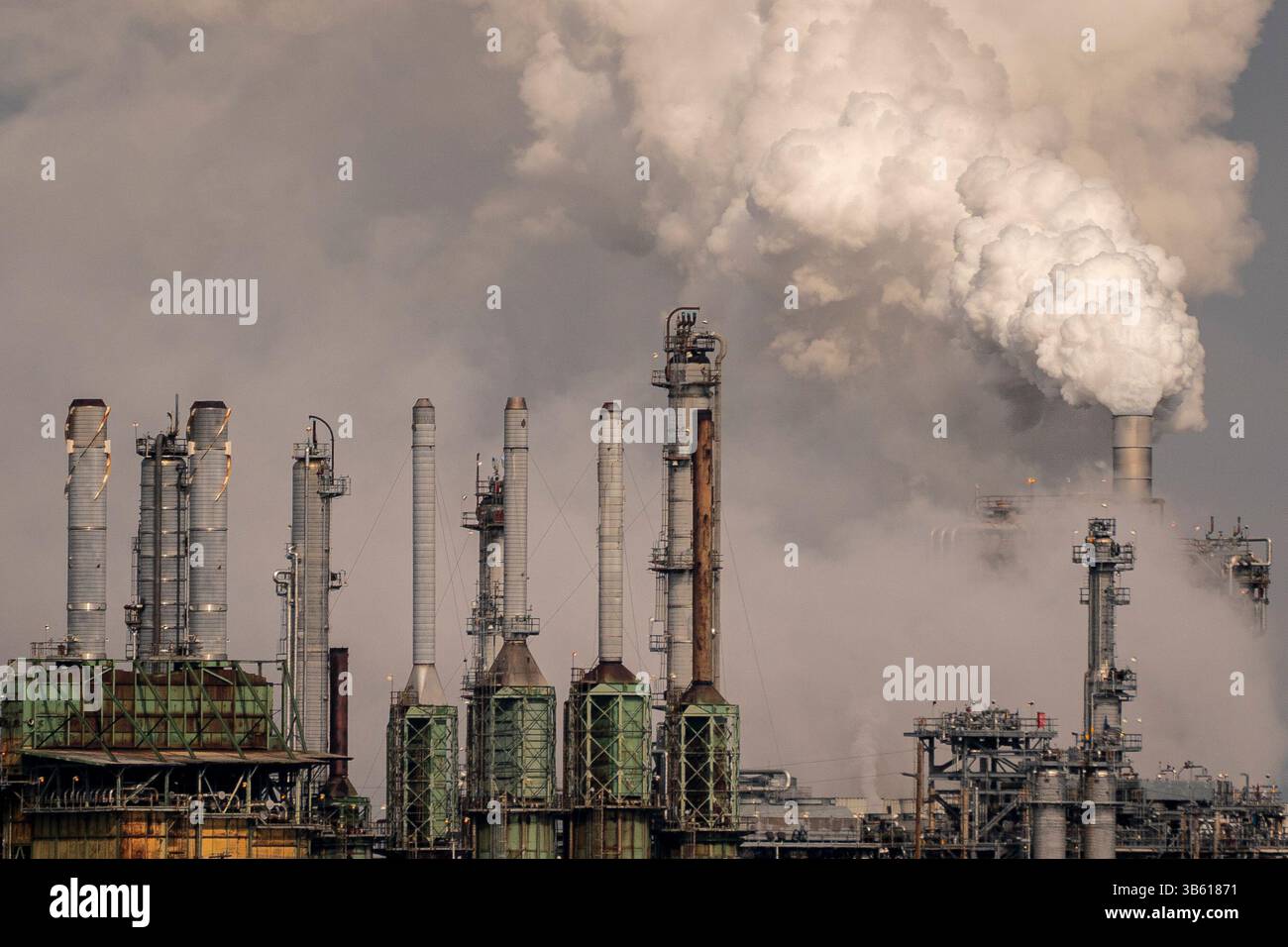 7 mars 2022, Anacortes, Washington, États-Unis : la raffinerie Marathon Anacortes est vue à Anacortes, Washington, le 7 mars 2022. Les prix du pétrole continuent de fluctuer à mesure que l'invasion russe de l'Ukraine se poursuit. (Image de crédit : © David Ryder/ZUMA Press Wire) Banque D'Images