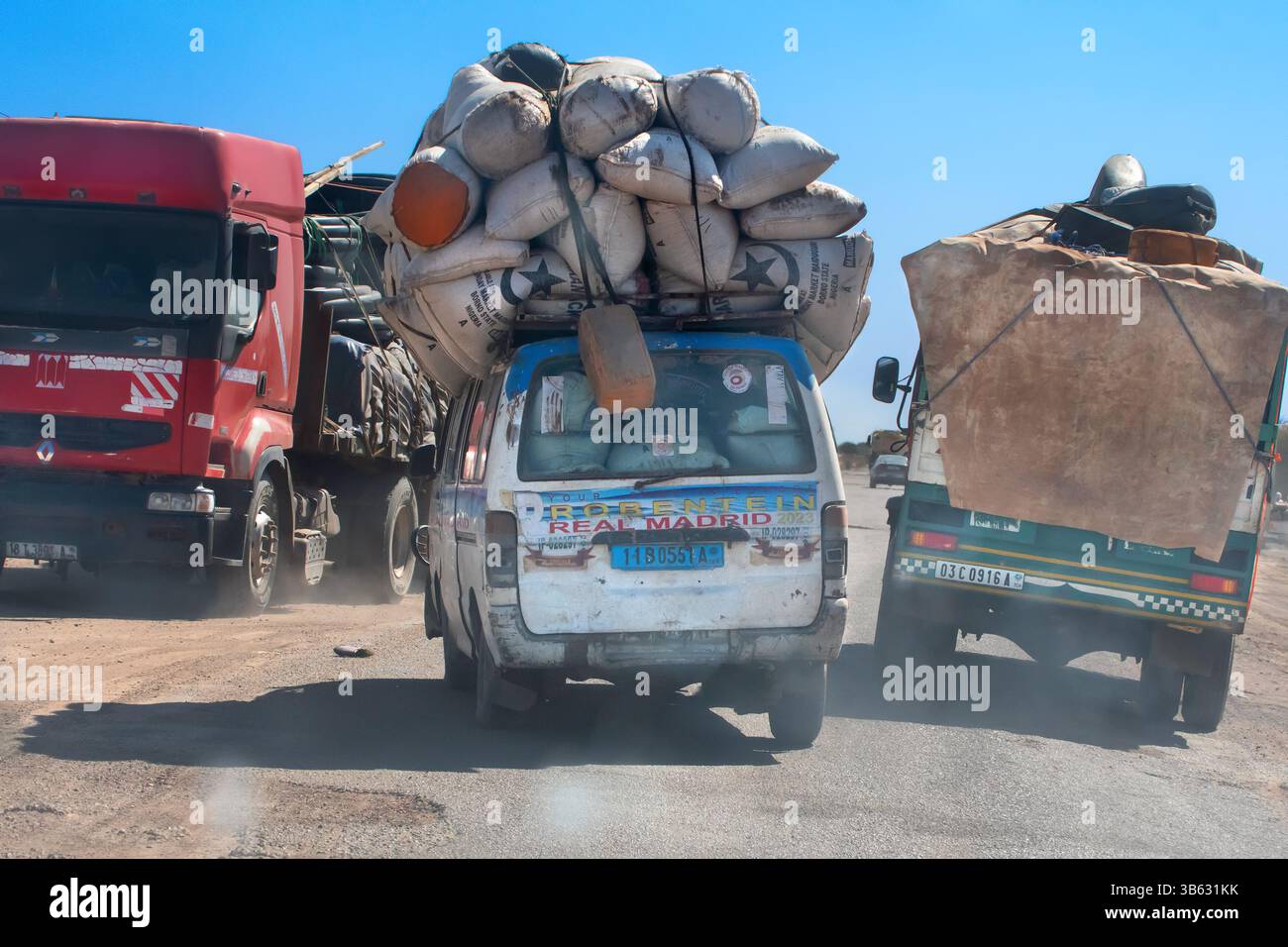 Route de Mongo à N'Djamena Banque D'Images
