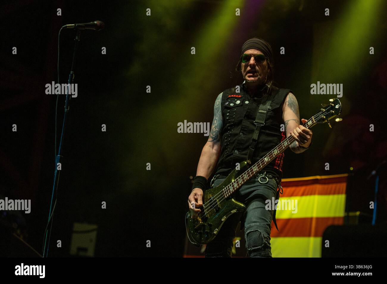 24 juin 2022, Milwaukee, Wisconsin, États-Unis : RACHEL BOLAN de Skid Row pendant le Summerfest Music Festival à Milwaukee, Wisconsin (crédit image : © Daniel DeSlover/ZUMA Press Wire) Banque D'Images