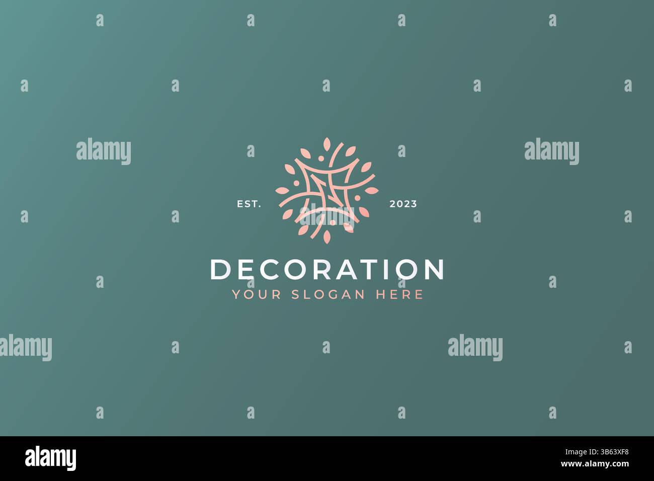 Vintage floral orné et signe décoratif symbole mode beauté Art Creative logo Illustration de Vecteur