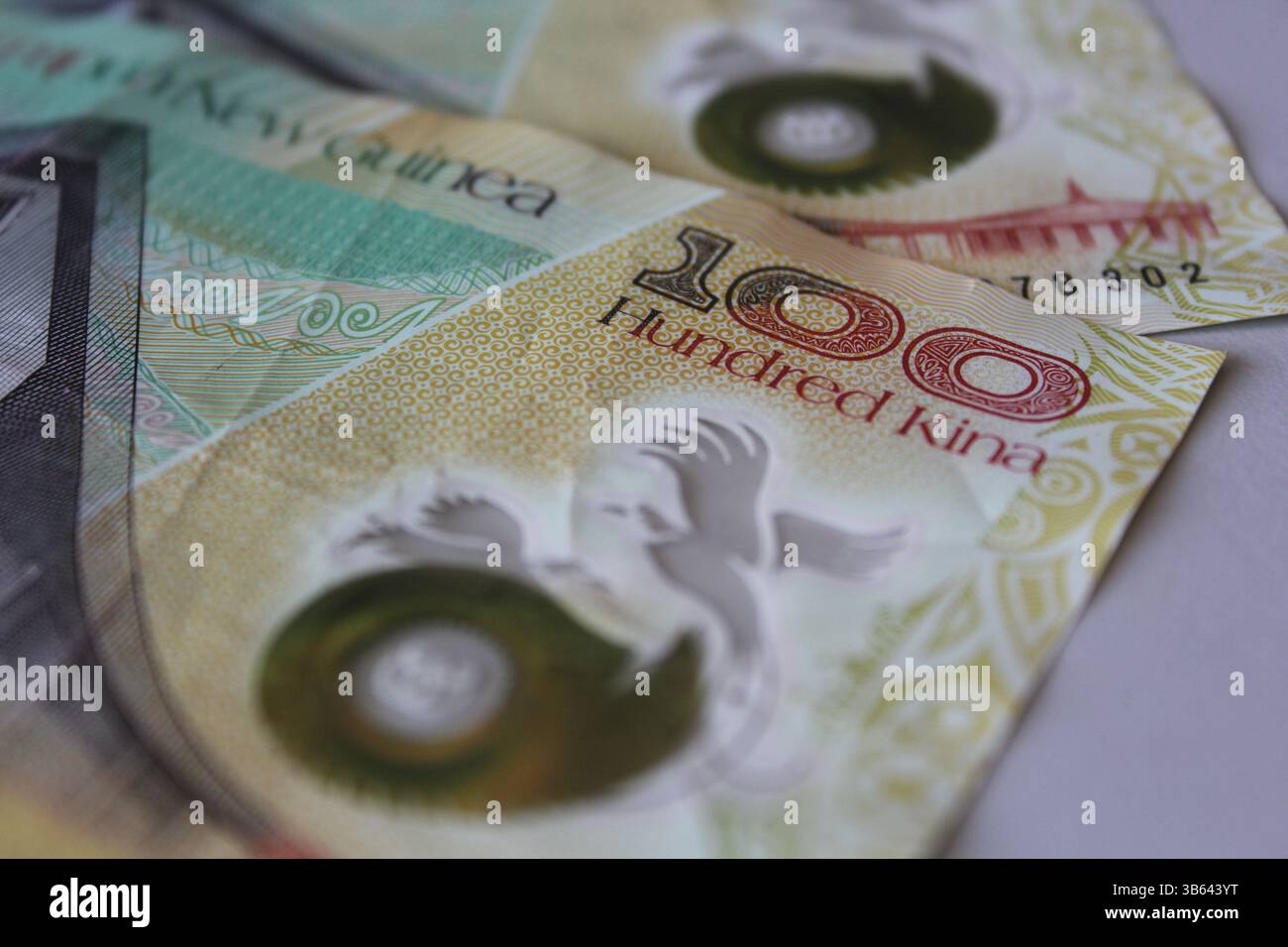 Papouasie-Nouvelle-Guinée 100 Kina billets – PNG devise, Finance et concept économique Macro gros plan Banque D'Images