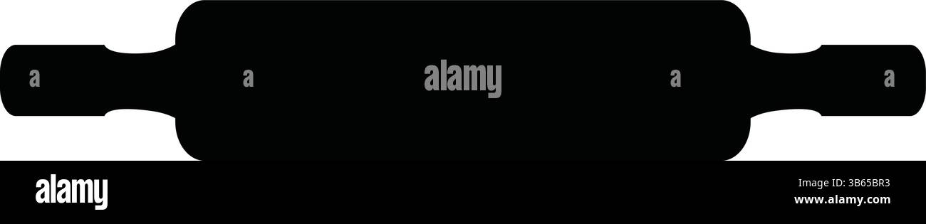 Icône de rouleau à pâtisserie – symbole d'ustensile de cuisine vectoriel Silhouette d'outil de cuisine Illustration de Vecteur